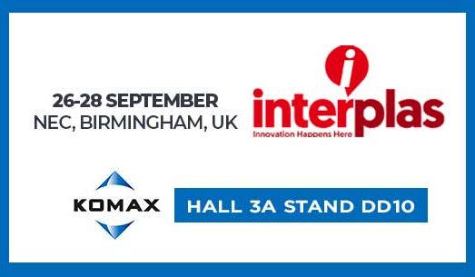 Komax will be at the Interplas 2023 exhibition in the UK