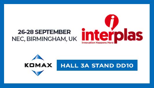 Komax will be at the Interplas 2023 exhibition in the UK