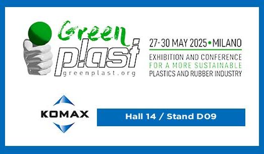 The Komax team will be present as an exhibitor at the GREEN PLAST 2025 trade show in Milan.