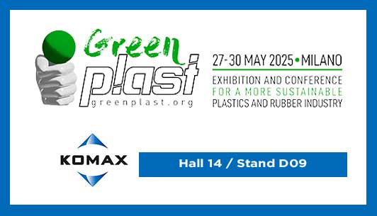 The Komax team will be present as an exhibitor at the GREEN PLAST 2025 trade show in Milan.